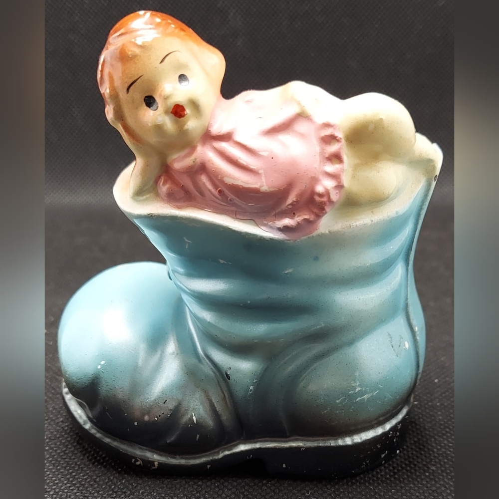 Rare Vintage Baby Girl Mid Century Ceramic Planter Vase Japan Got 2 C!!